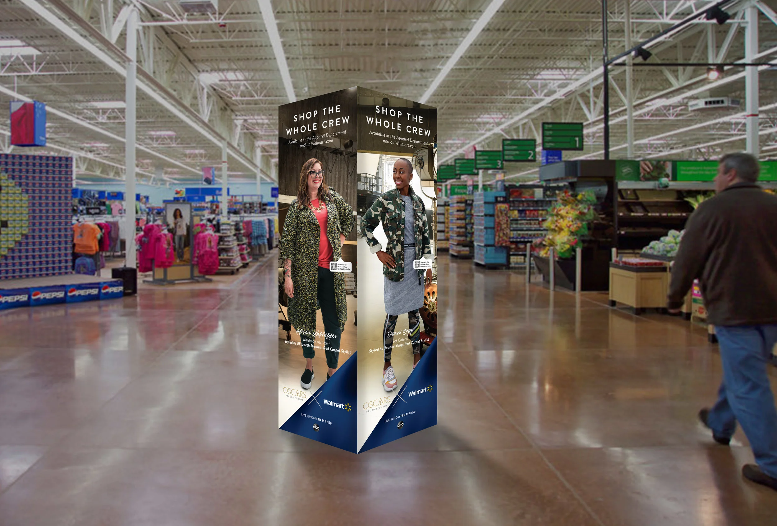 Walmart x Oscars — In-store standee signage